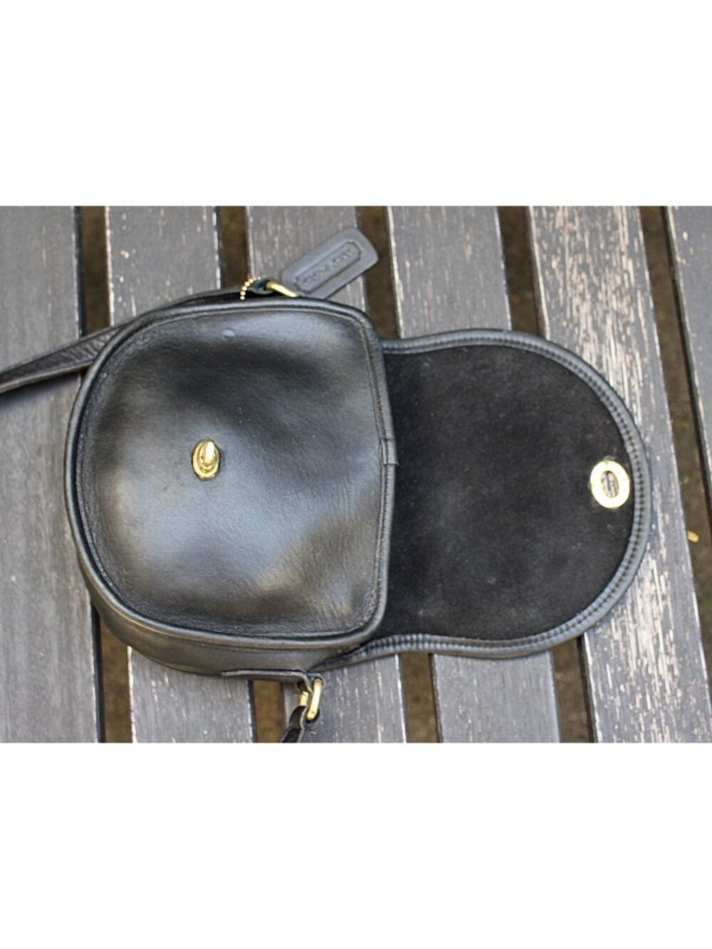 Coach Vintage - Watson Crossbody Bag 9981 in Black, USA 1995 + Hangtag - Picture 7 of 16